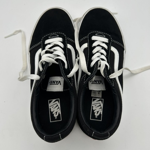 Vans Old Skool Shoes Youth Size 5 Black White Low Top Canvas Lace Up Skate